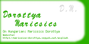 dorottya maricsics business card